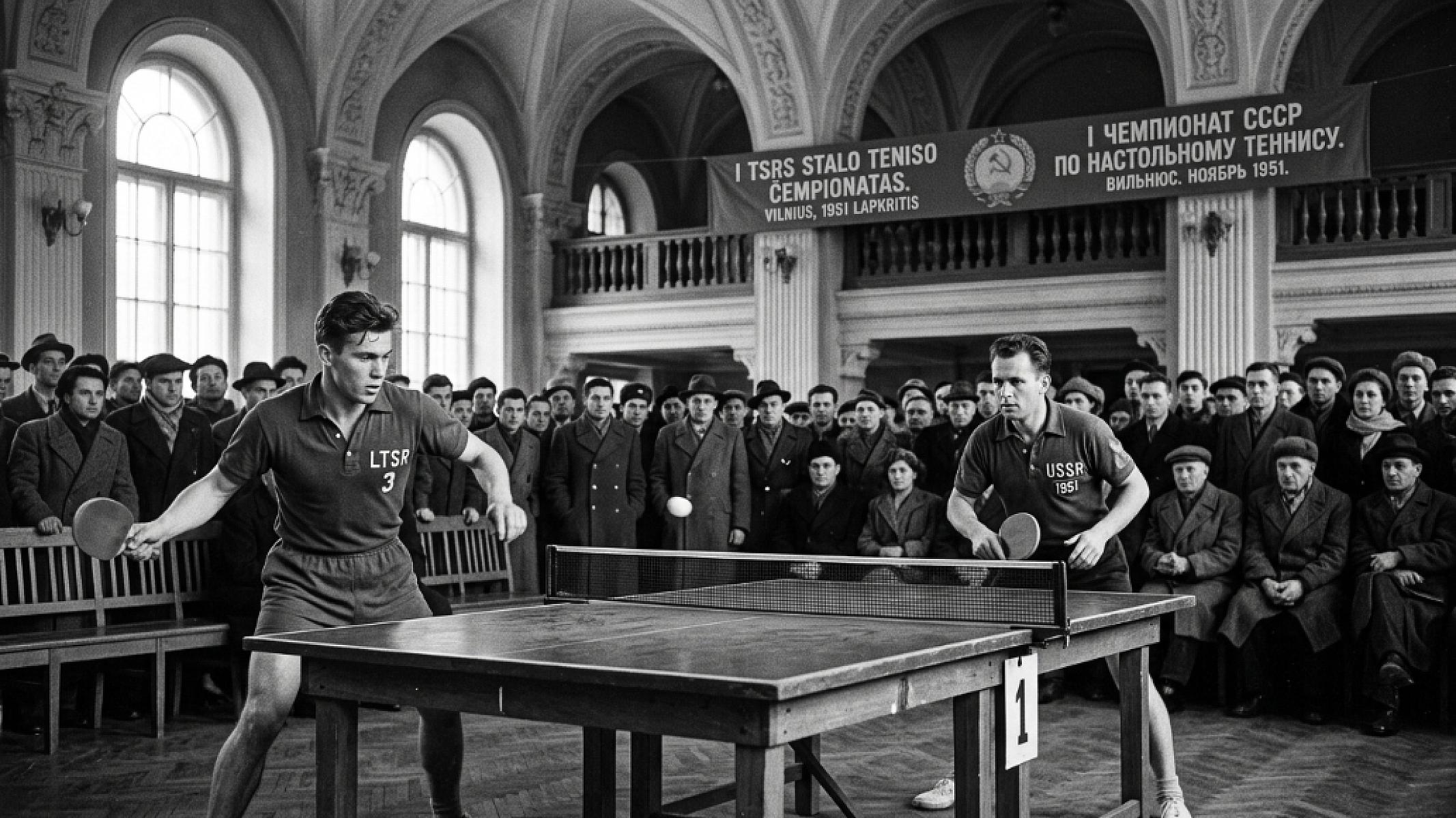 Первый чемпионат СССР по настольному теннису, Вильнюс, ноябрь 1951 года